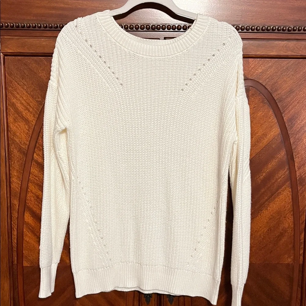 Time and Tru Off White Knit Sweater - Picture 1 of 6